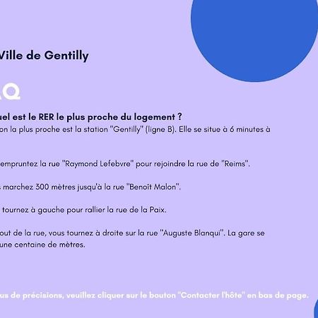 Paris Gentilly Appartement Tout Equipe - Rer B Esterno foto