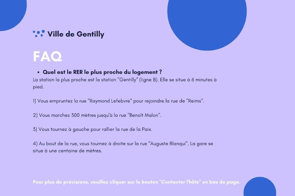 Paris Gentilly Appartement Tout Equipe - Rer B Esterno foto